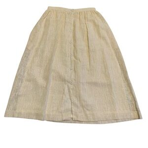 Vintage Gaytown Sportswear Toronto Linen/Polyester Skirt - Cream Size Medium